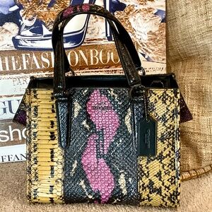Coach RARE Limited Edition Python Embossed Shoulder Crossbody Bag with COA